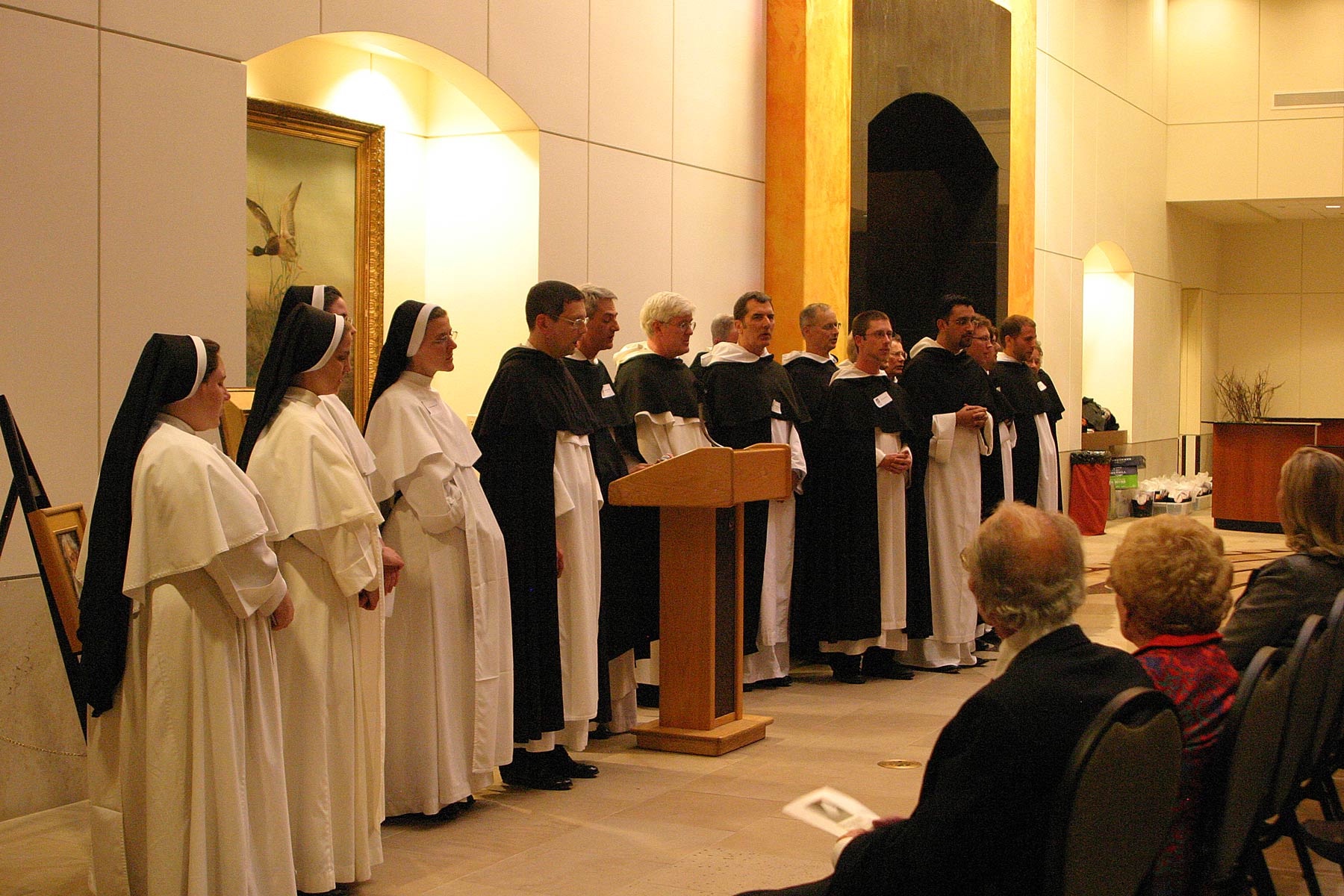 #26_Windows-Exhibition-Opening-Gala_Madden-Museum_2009_Solve-Regina-being-sung-by-Dominicans