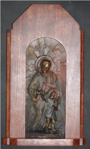 Huberto Maestas, St. Joseph, Windows Exhibition 2009, Fra Angelico Artist of Year 1999