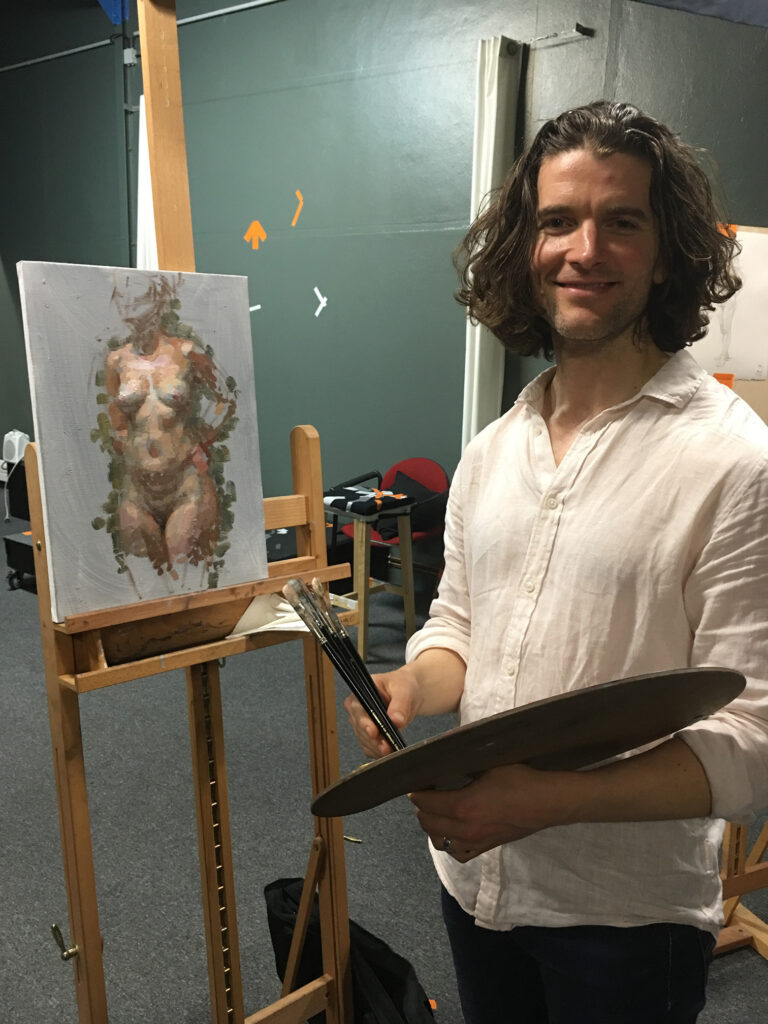 Shane Wolf, Artist, Paris Academy of Art, Painting Session with Instructors, May 20185