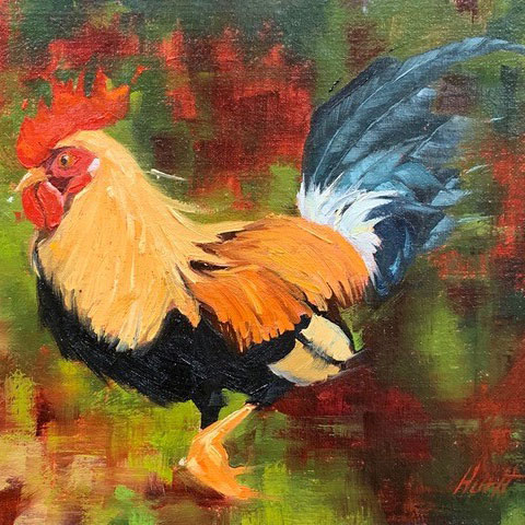 Hurtt,-Kaye_Late-for-Dinner_oil-on-linen-panel_8-x-10_$595-square