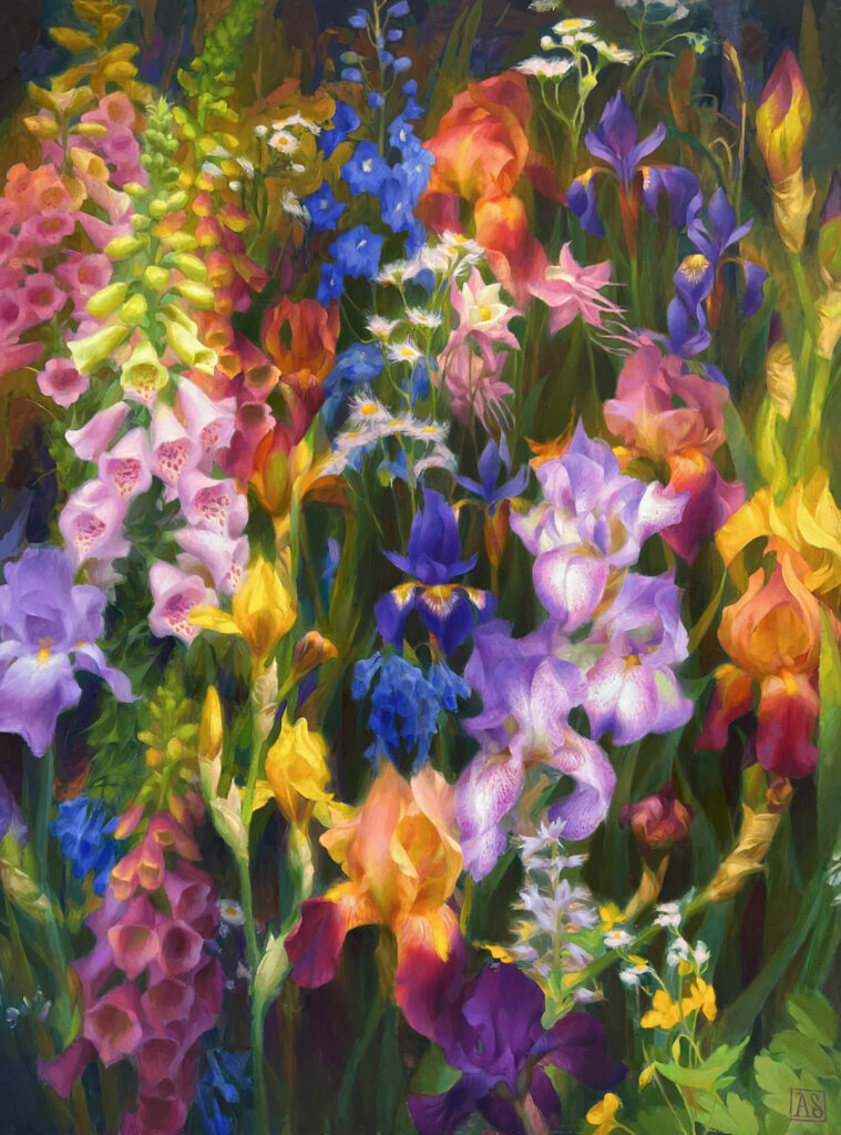 Stein,-Adrienne,-Floral-Fantasy-II,-Oil-on-canvas,-36-x-48,$16,000