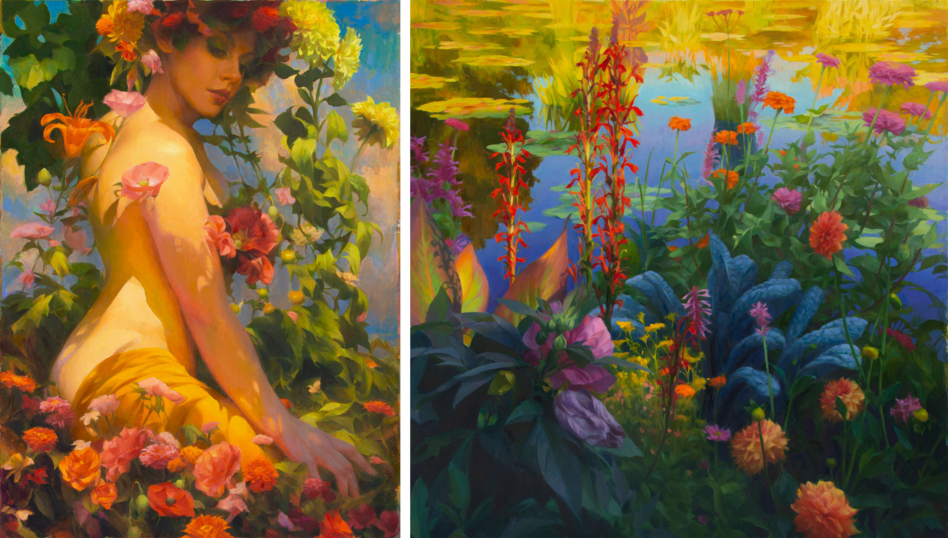 <em>June Dryad</em> (2023), Oil, 40 x 30 Adrienne Stein, 2023 Fra Angelico Artist of the Year <em>August Pond</em> (2023), Oil, 48 x 48