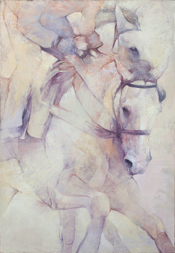 Soukup, Jill, White Racers, 20.25x14, Oil on canvas, $4,000