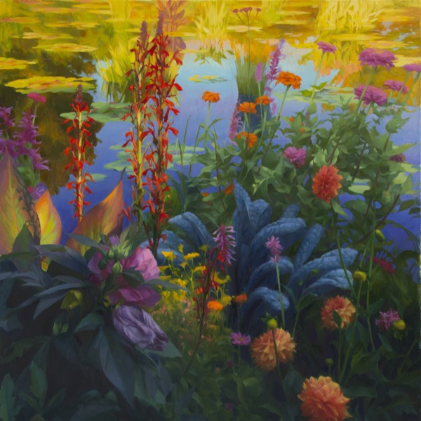 Stein, Adrienne, August Pond, 48x48, oil on canvas, 2023